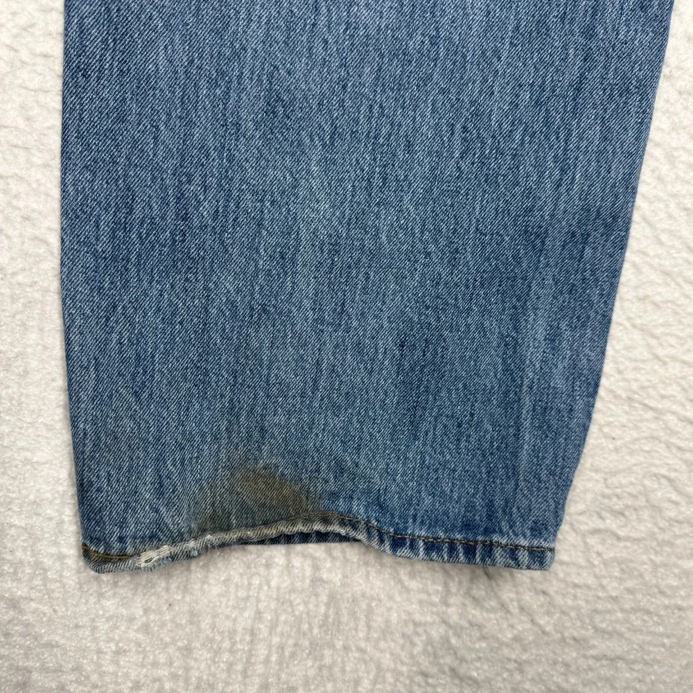 Levis 501 Jeans Blue Regular Straight Fit Faded Stonewash Denim Men's 42x32